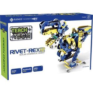 Elenco TTG-618 Rivet-Rex 12 in 1 Hydro-Mechanical Solar Robot Kit - NO BATTERIES